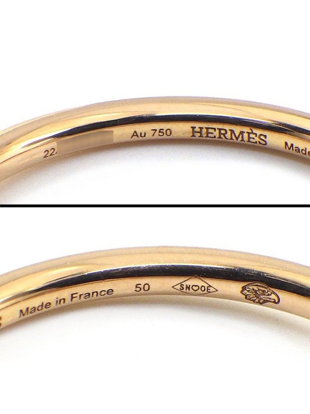 Hermes Ring Kelly Clochette PM Key Lock Points Half Circle Diamond Total 18k - Picture 5 of 8